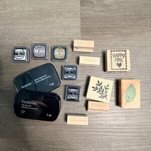 Lot of Rubber Stamps Ink Journaling Craft